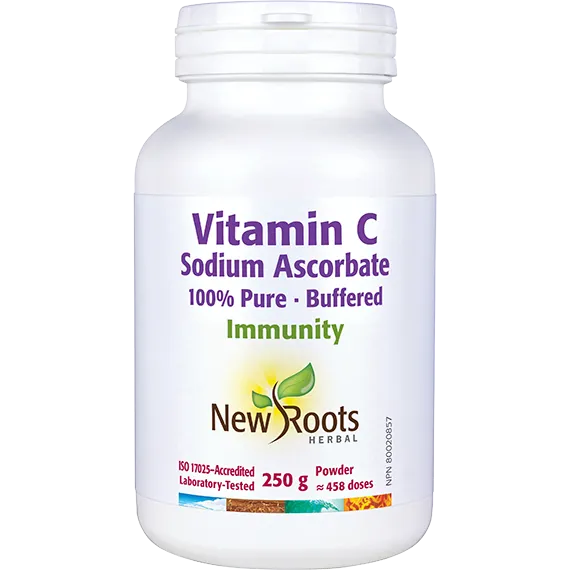 New Roots Herbal Vitamin C Sodium Ascorbate 250 g Powder