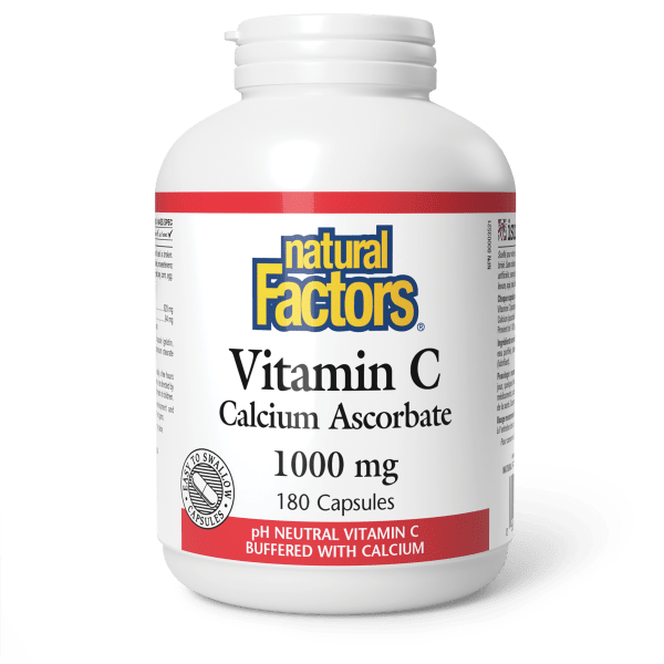 Natural Factors Vitamin C Calcium Ascorbate 1000 mg Capsules 180 Capsules
