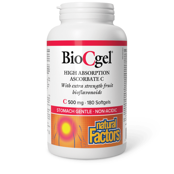 Natural Factors BioCgel High Absorption Ascorbate C 500 mg 180 Softgels