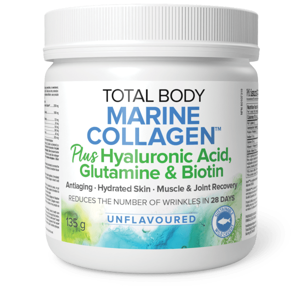 Total Body Marine Collagen Plus Hyraluronic Acid, Unflavoured Powder 135gr