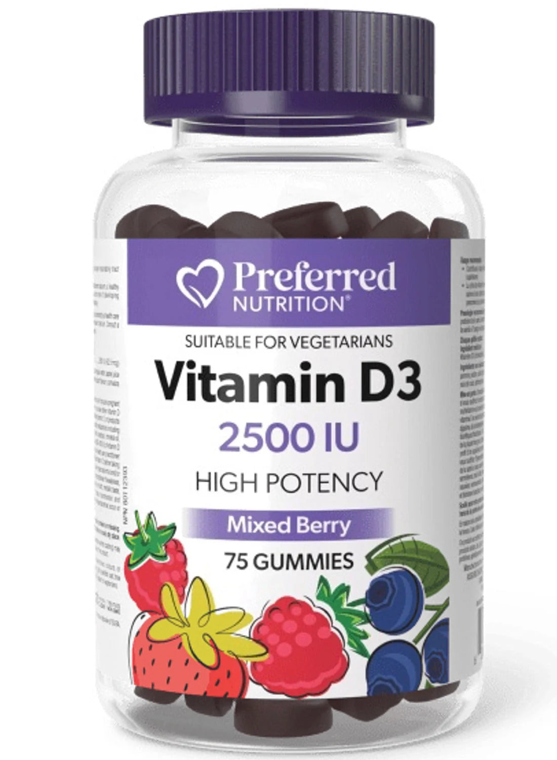 Preferred Nutrition Vitamin D3 2500IU 75 Gummies