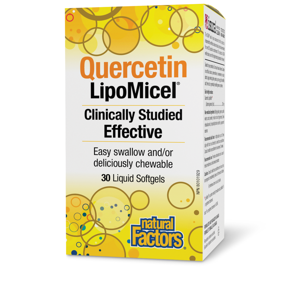 Natural Factors, Quercetin LipoMicel Matrix, 250 mg, 30 Liquid Softgels