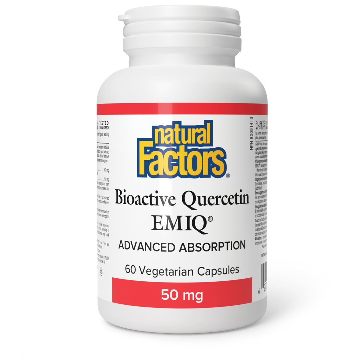 Natural Factors Bioactive Quercetin EMIQ 50 mg 60 Capsules