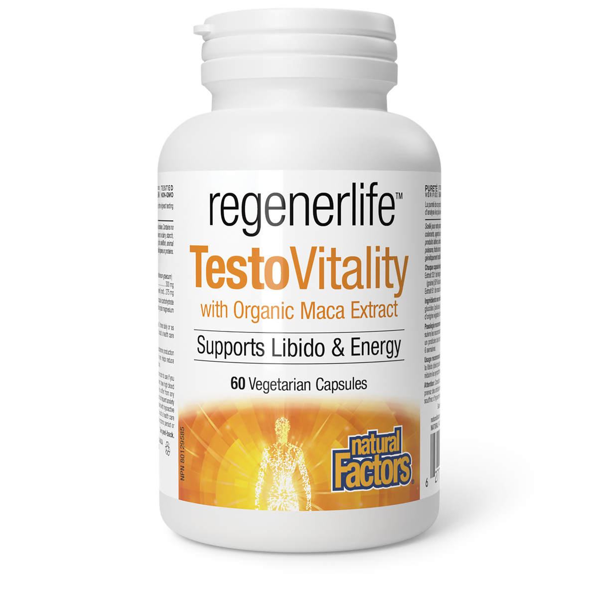 Regenerlife TestoVitality with Organic Maca Extract 60 Capsules