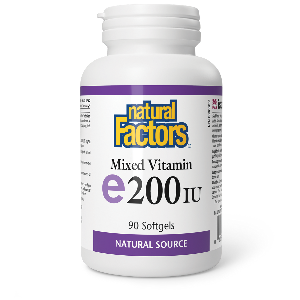 Natural Factors, Mixed Vitamin E, 134 mg (200 IU), 90 Softgels