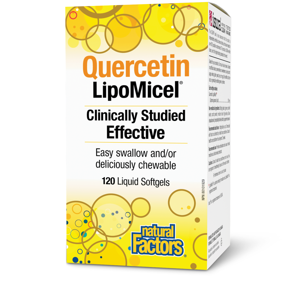 Natural Factors, Quercetin LipoMicel Matrix, 250 mg, 120 Liquid Softgels