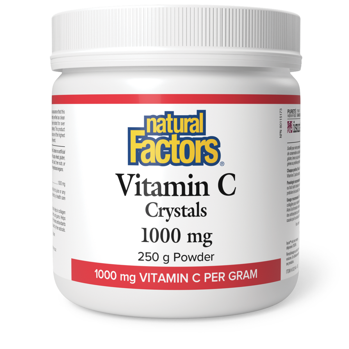 Natural Factors Vitamin C Crystals 1000 mg 250 g Powder