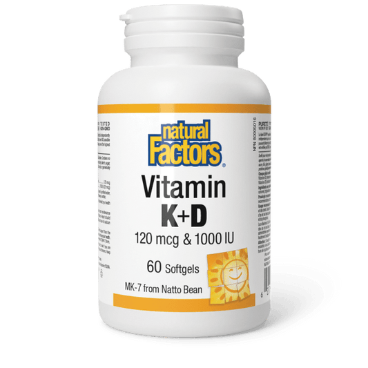 Vitamin K+D 120 mcg & 1000 IU 60 Softgels