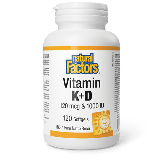 Vitamin K+D 120 mcg & 1000 IU 120 Softgels