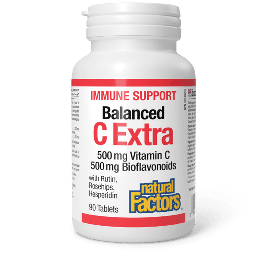 Natural Factors Balanced C Extra with Rutin, Rosehips, Hesperidin 500 mg/500 mg 90 Capsules