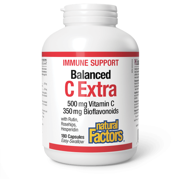 Balanced C Extra with Rutin, Rosehips, Hesperidin 500 mg/350 mg 180 Capsules