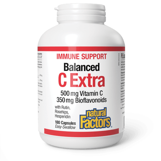 Balanced C Extra with Rutin, Rosehips, Hesperidin 500 mg/350 mg 180 Capsules