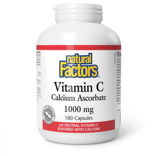 Natural Factors Vitamin C Calcium Ascorbate 1000 mg Capsules 180 Capsules