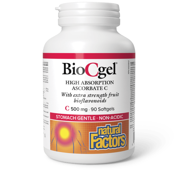 Natural Factors BioCgel High Absorption Ascorbate C 500 mg 90 Softgels