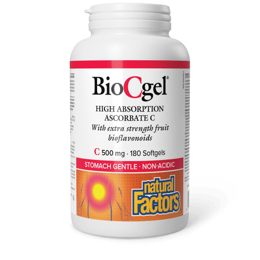 Natural Factors BioCgel High Absorption Ascorbate C 500 mg 180 Softgels