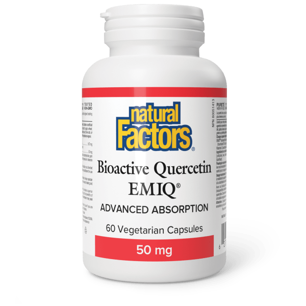 Natural Factors Bioactive Quercetin EMIQ 50 mg 60 Capsules