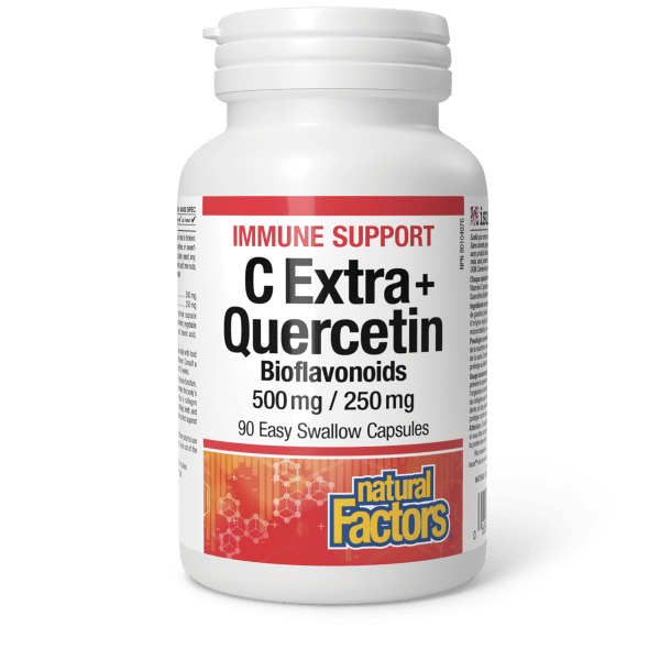 Natural Factors  C Extra + Quercetin Bioflavonoids 500 mg/250 mg 90 Capsules