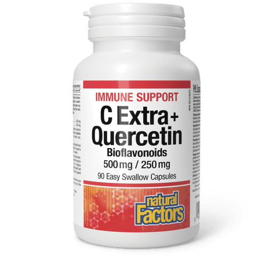 Natural Factors  C Extra + Quercetin Bioflavonoids 500 mg/250 mg 90 Capsules