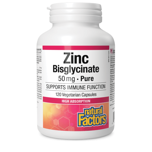 Natural Factors Zinc Bisglycinate 50 mg