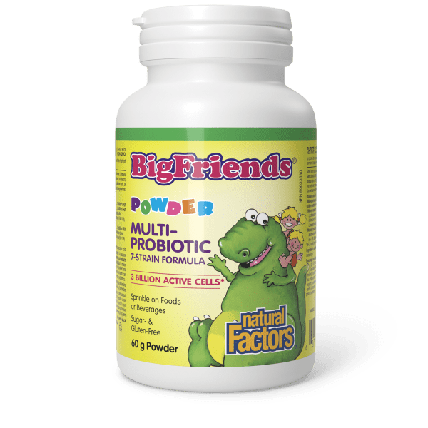 Natural Factors Powder Multiprobiotic 7 Strain Formula 3 Billion Active Cells Big Friends