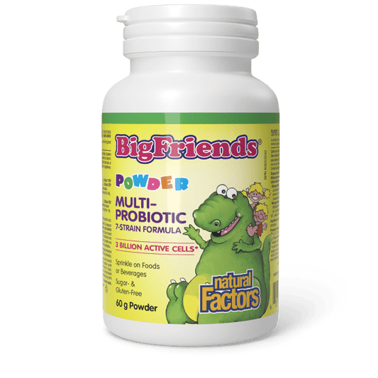 Natural Factors Powder Multiprobiotic 7 Strain Formula 3 Billion Active Cells Big Friends