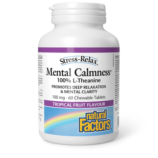 Natural Factors Stress Relax Mental Calmness 100mg - 60 Chewable Tablets