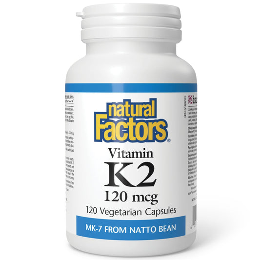 Natural Factors, Vitamin K2, 120 mcg, 120 Vegetarian Capsules