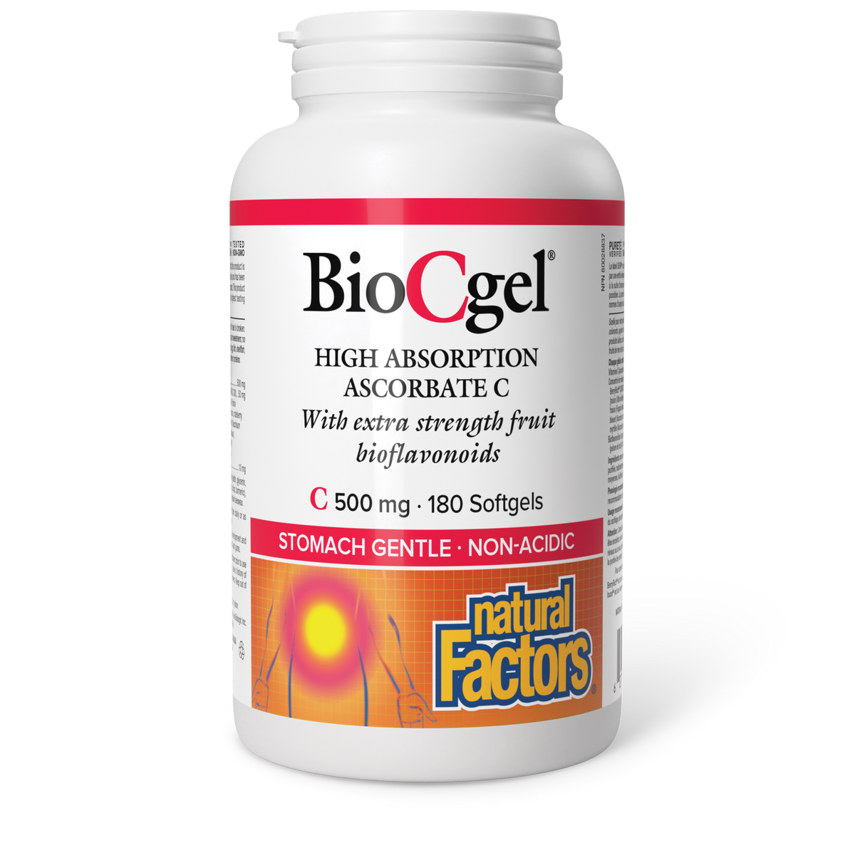 Natural Factors BioCgel High Absorption Ascorbate C 500 mg 180 Softgels