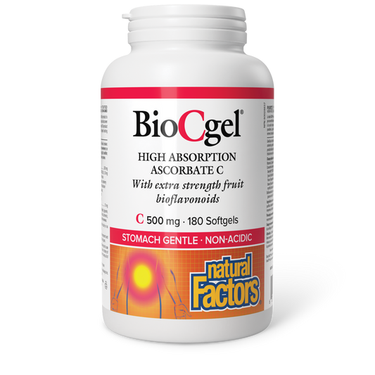 Natural Factors BioCgel High Absorption Ascorbate C 500 mg 180 Softgels