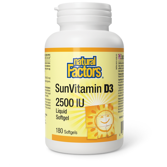Natural Factors SunVitamin D3 180 Softgels