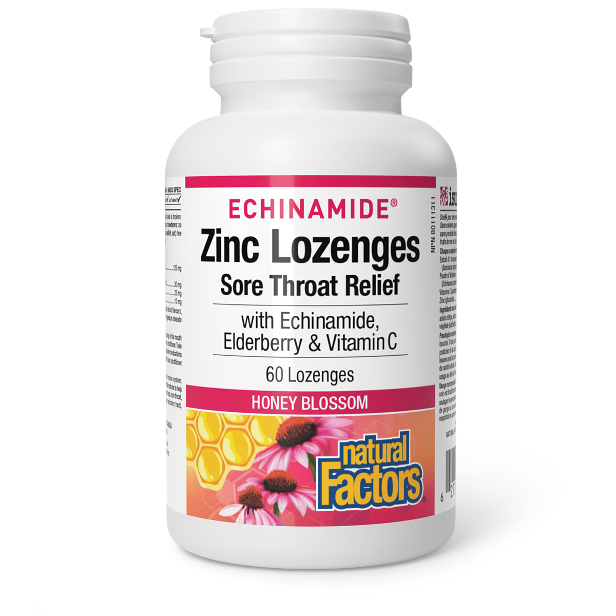 Natural Factors, Zinc Lonzenges, With Elderberry, Echina, 60 Lozenges