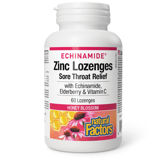 Natural Factors, Zinc Lonzenges, With Elderberry, Echina, 60 Lozenges