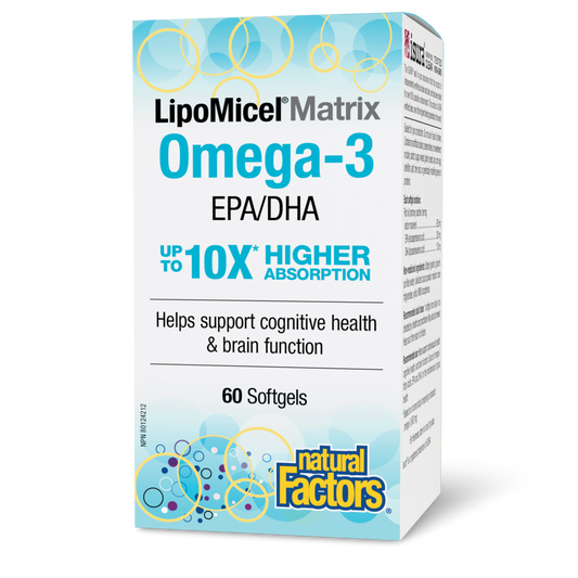 Natural Factors Lipomicel Matrix Omega 3 60 Softgels