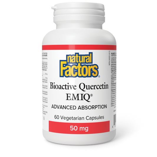 Natural Factors Bioactive Quercetin EMIQ 50 mg 60 Capsules