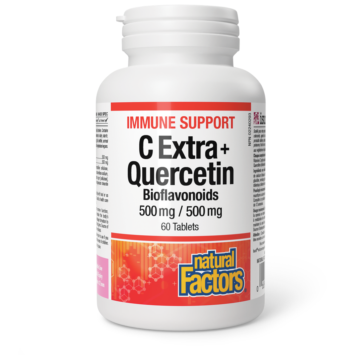 Natural Factors  C Extra + Quercetin Bioflavonoids 500 mg/500 mg 60 Tablets