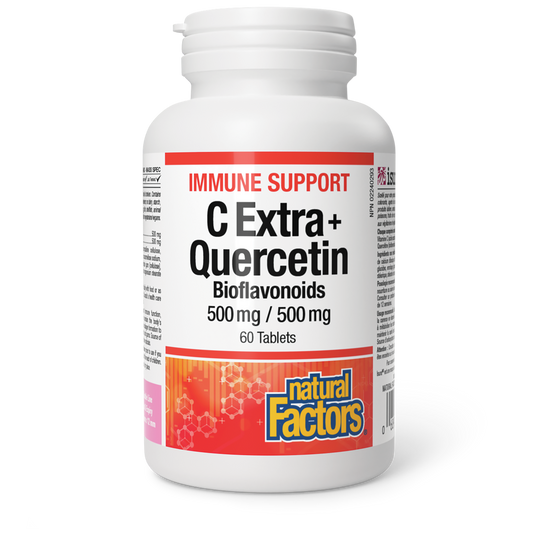 Natural Factors  C Extra + Quercetin Bioflavonoids 500 mg/500 mg 60 Tablets