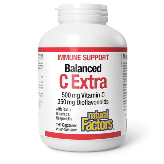 Balanced C Extra with Rutin, Rosehips, Hesperidin 500 mg/350 mg 180 Capsules