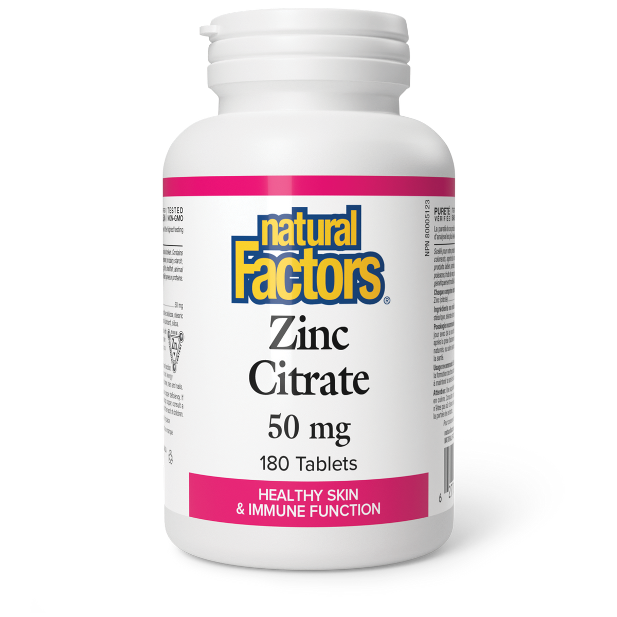 Natural Factors Zinc Citrate 50mg - 180 Tabs