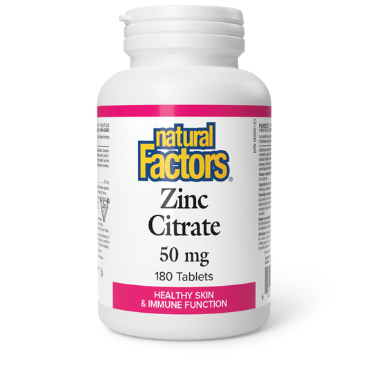 Natural Factors Zinc Citrate 50mg - 180 Tabs