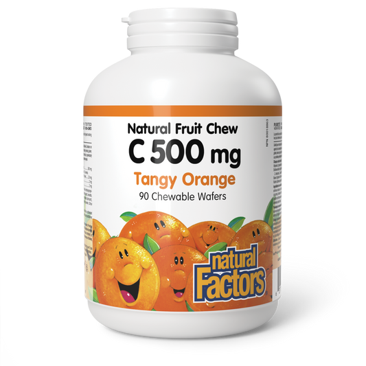 Natural Factors C500 Tangy Orange 90 Chewables