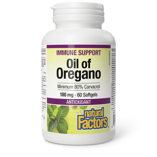Natural Factors Oil of Oregano 60 Softgels