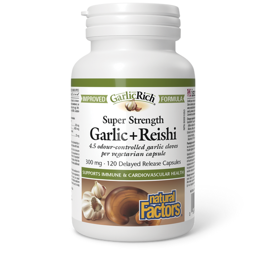 Natural Factors Garlic + Reishi Super Strength 120