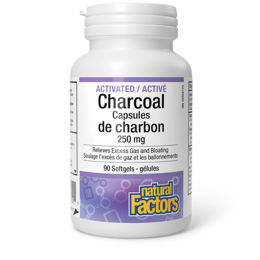 Natural Factors Activated Charcoal 90 Softgels