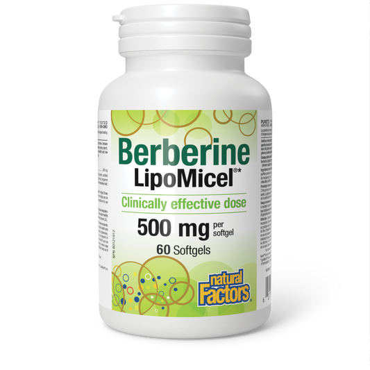 Natural Factors Berberine Lipomicel 60 Softgels