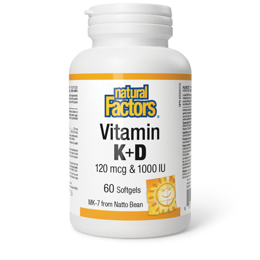 Vitamin K+D 120 mcg & 1000 IU 60 Softgels