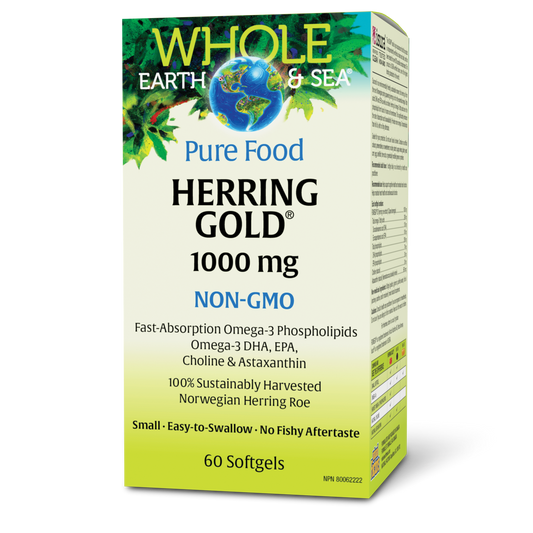Natural Factors Whole Earth & Sea Herring Gold 60