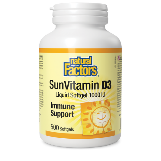 Natural Factors Vitamin D 1000 IU 500 Softgels