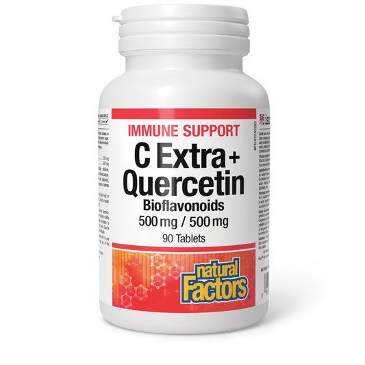 Natural Factors  C Extra + Quercetin Bioflavonoids 500 mg/500 mg 90 Tablets