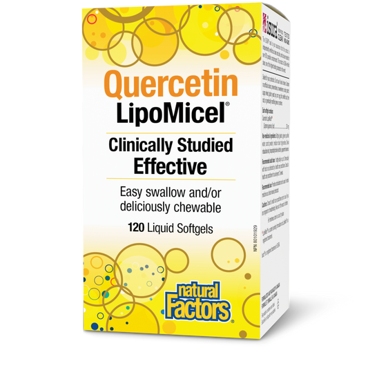 Natural Factors, Quercetin LipoMicel Matrix, 250 mg, 120 Liquid Softgels