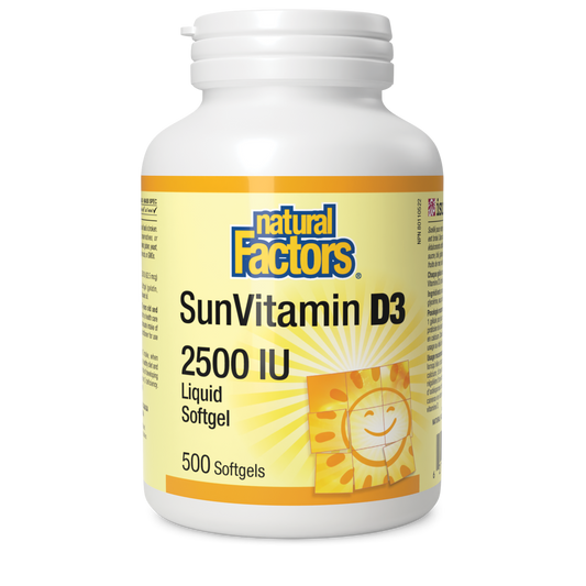 Natural Factors SunVitamin D3 500 Softgels